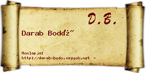 Darab Bodó névjegykártya