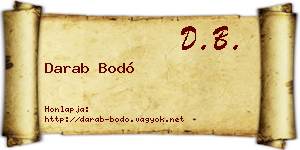 Darab Bodó névjegykártya